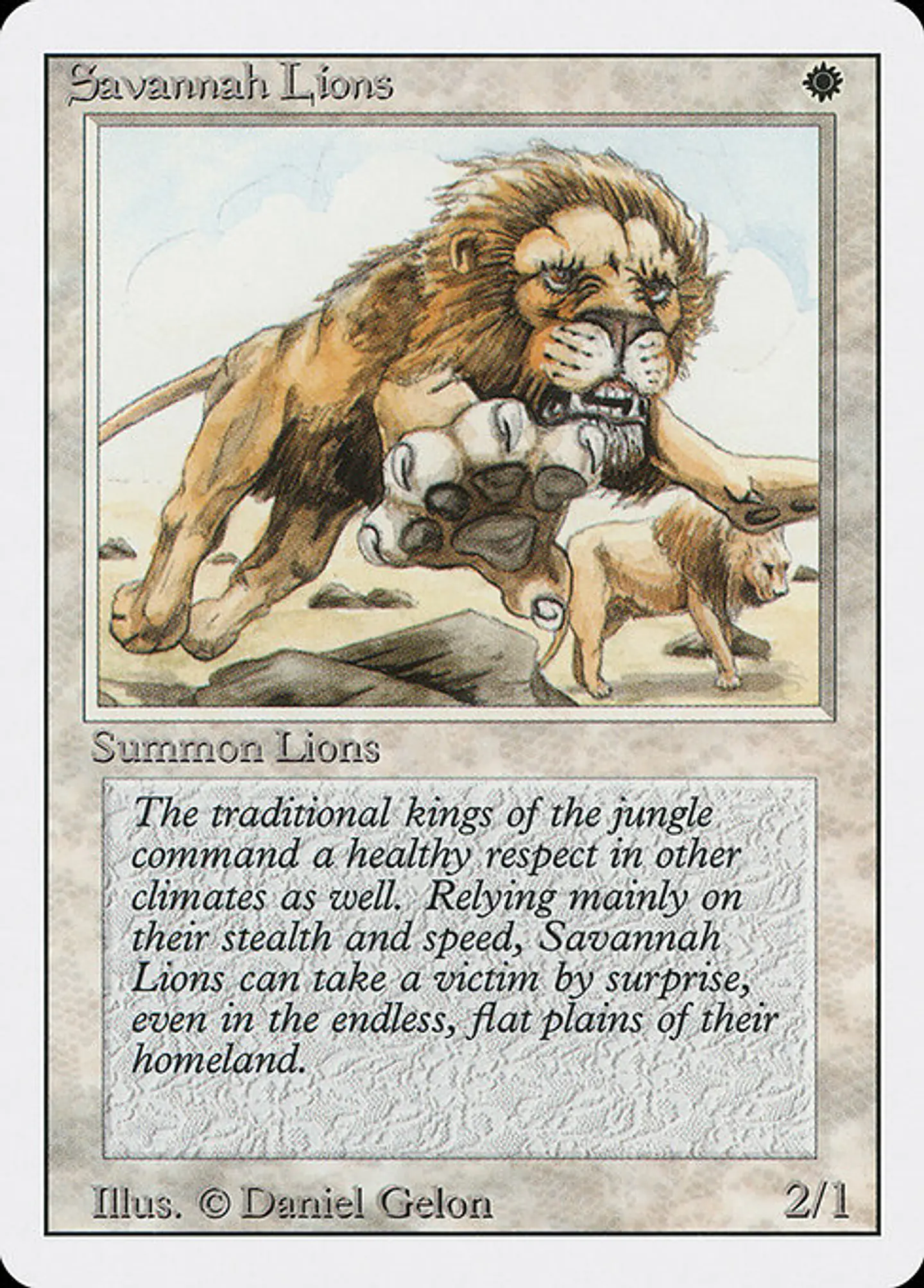 Carta Magic - Savannah Lions - Idioma: Ingles - Edicion: Revised Edition 1