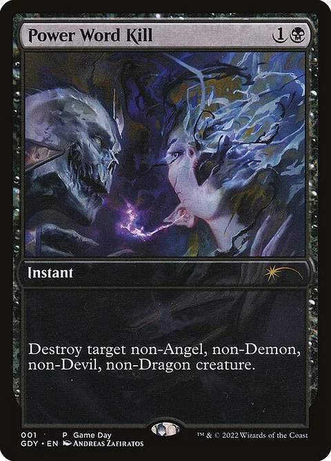 Carta Magic - Power Word Kill - Idioma: Ingles - Edicion: Game Day Promos