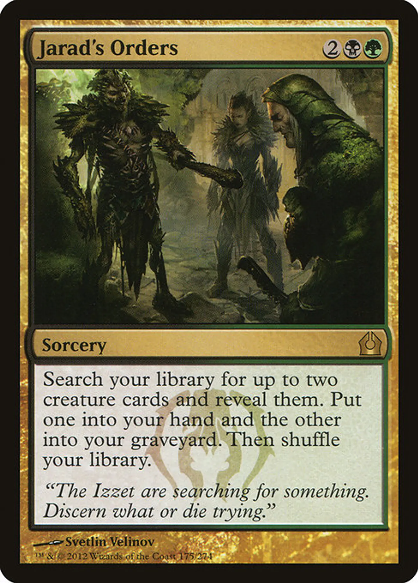 Carta Magic - FOIL Jarad's Orders - Idioma: Español - Edicion: Return to Ravnica 1