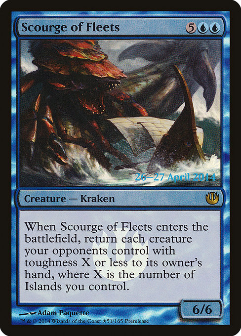 Carta Magic - FOIL Scourge of Fleets - Idioma: Español - Edicion: Journey into Nyx Promos 1