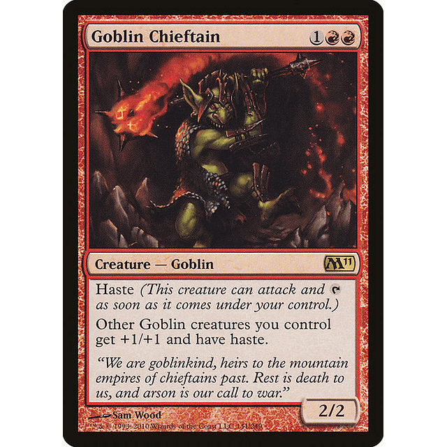 Carta Magic - Goblin Chieftain - Idioma: Español - Edicion: Magic 2011