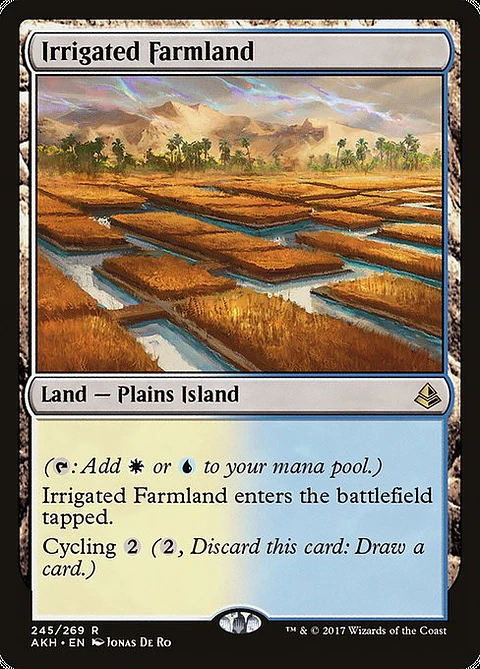 Carta Magic - FOIL Irrigated Farmland - Idioma: Español - Edicion: Amonkhet