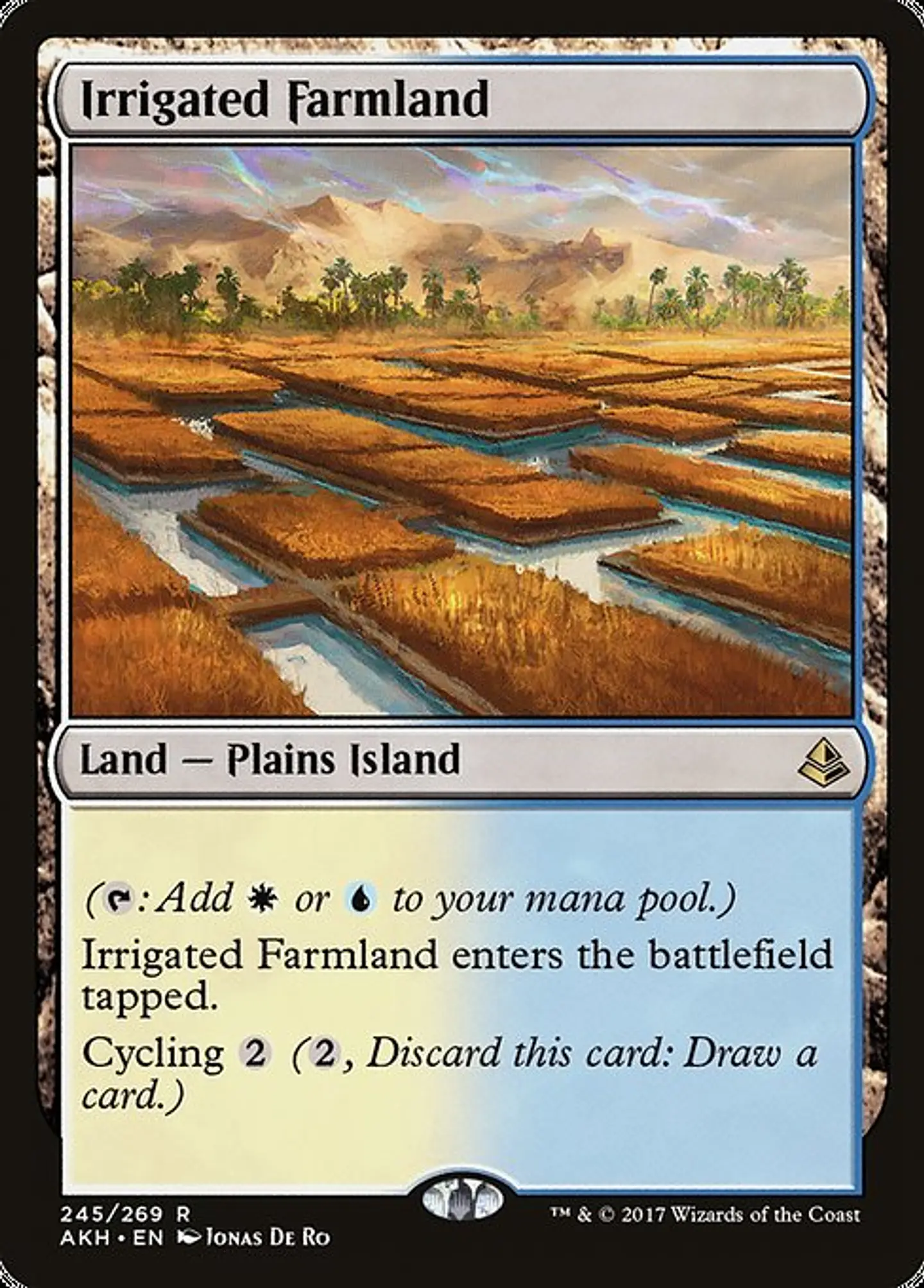 Carta Magic - FOIL Irrigated Farmland - Idioma: Español - Edicion: Amonkhet 1