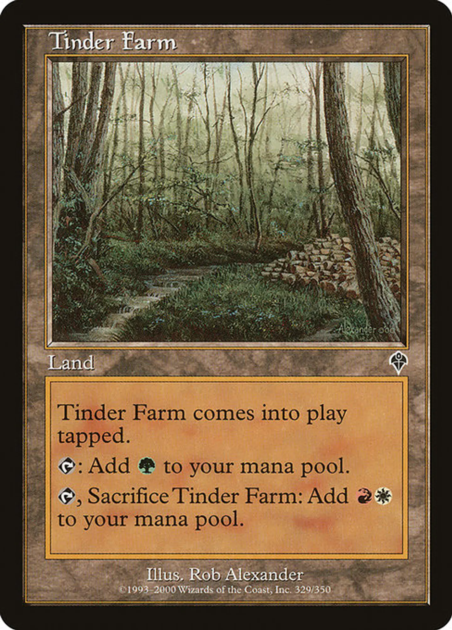 Carta Magic - FOIL Tinder Farm - Idioma: Español - Edicion: Invasion 1
