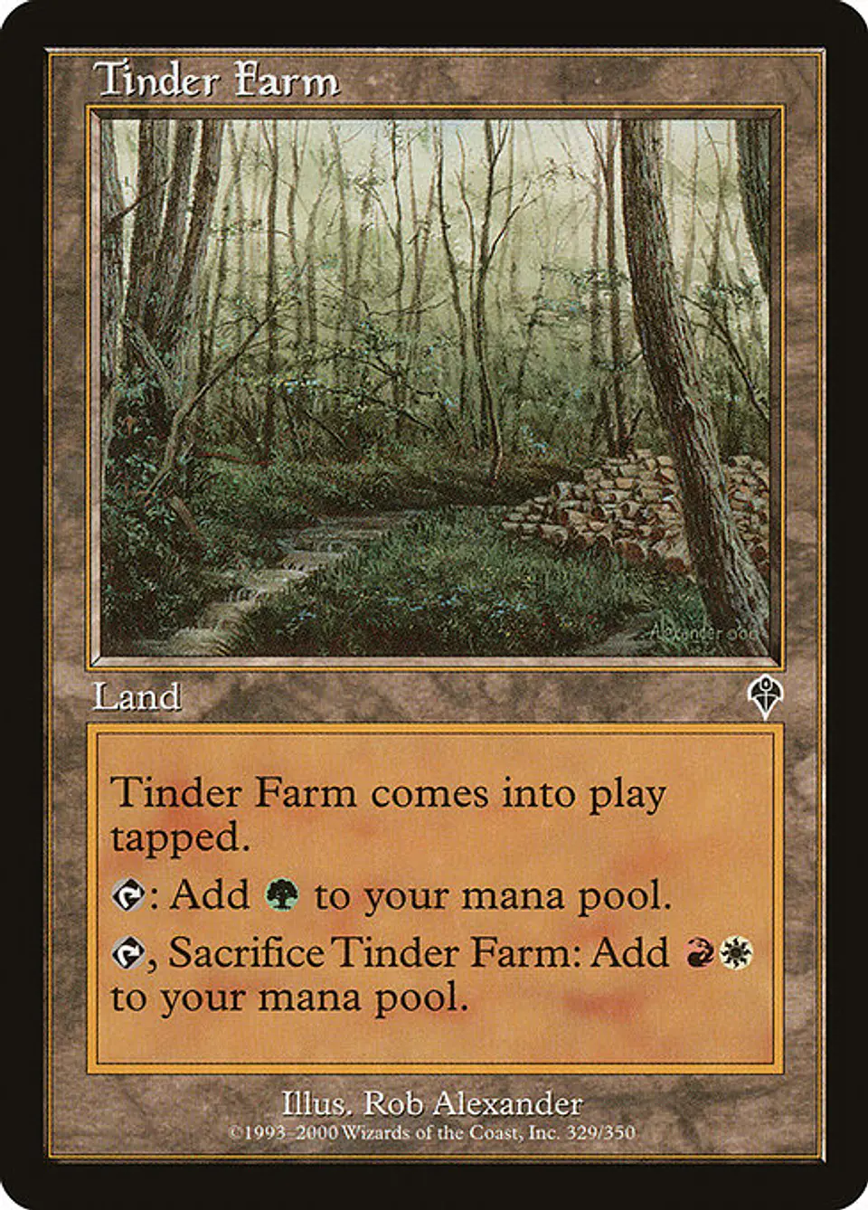 Carta Magic - FOIL Tinder Farm - Idioma: Español - Edicion: Invasion 1