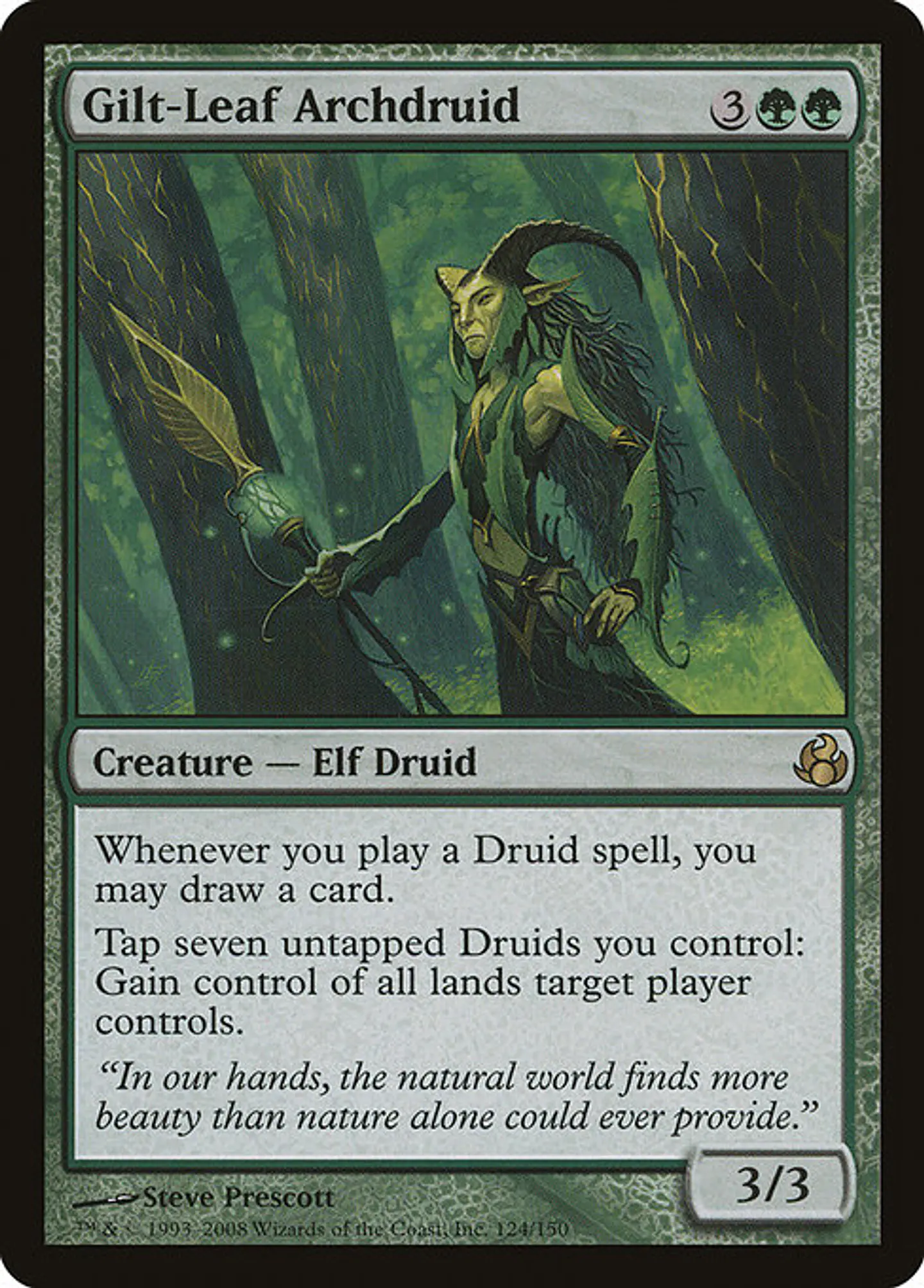 Carta Magic - Gilt-Leaf Archdruid - Idioma: Ingles - Edicion: Morningtide 1