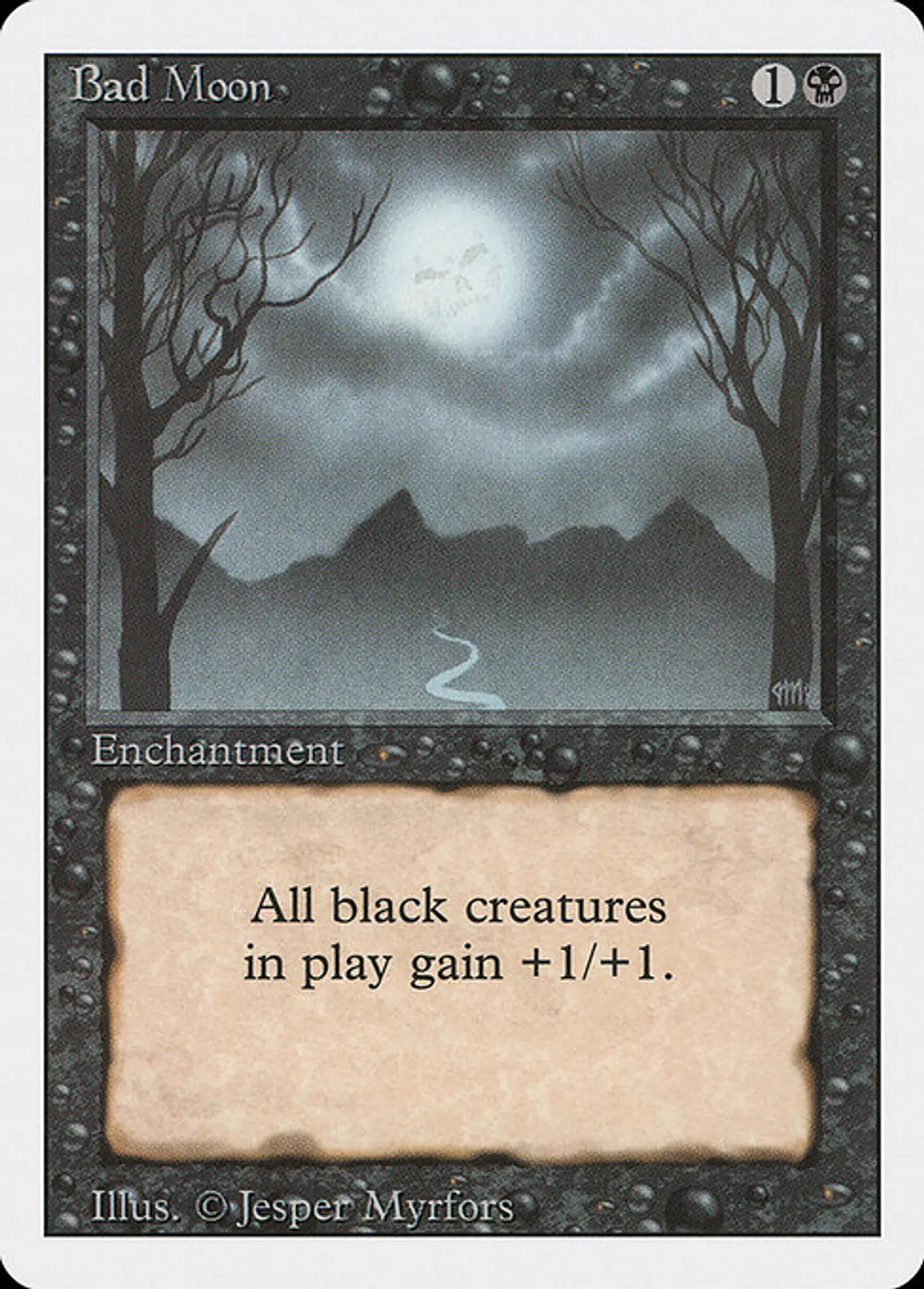 Carta Magic - Bad Moon - Idioma: Ingles - Edicion: Revised Edition 1