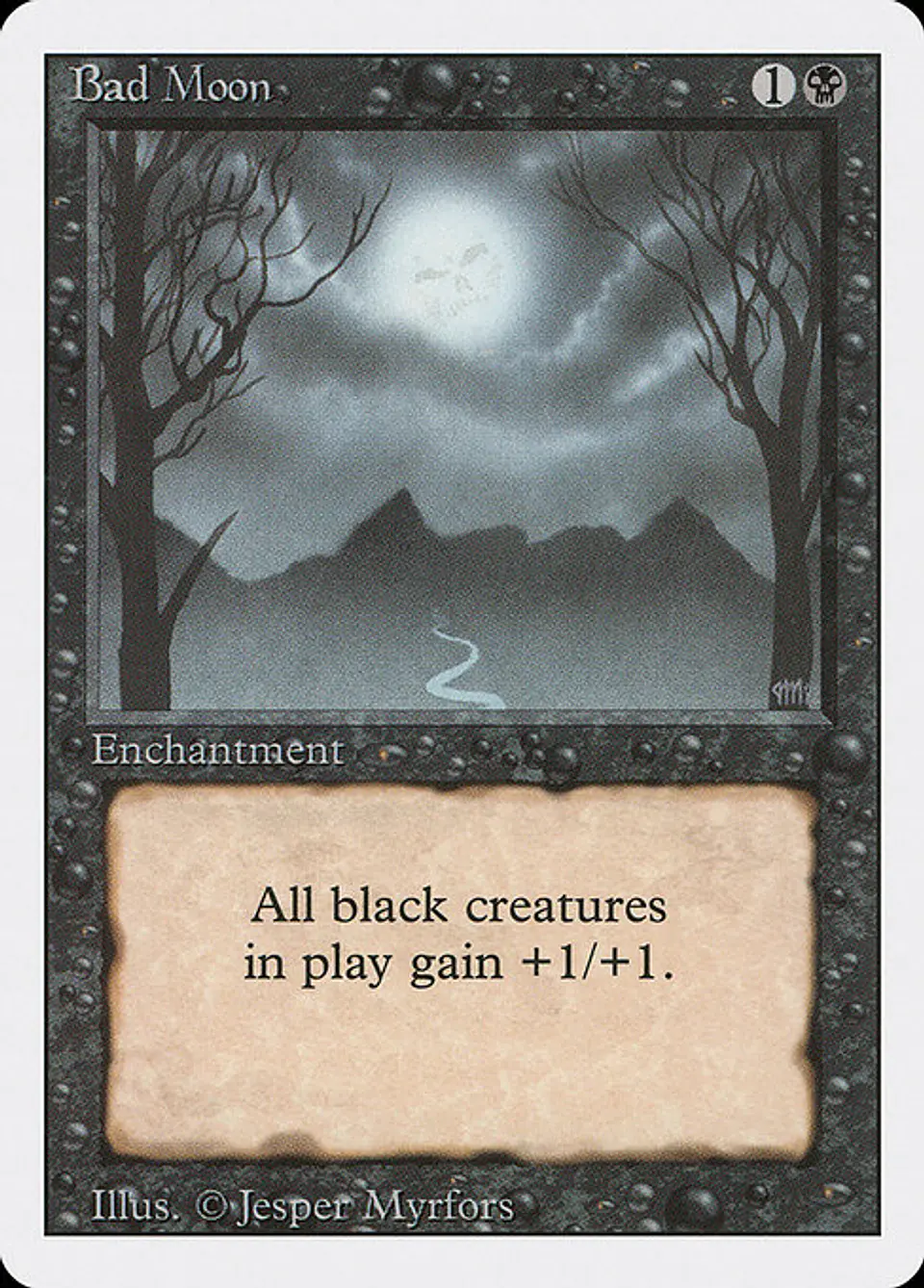 Carta Magic - Bad Moon - Idioma: Ingles - Edicion: Revised Edition 1