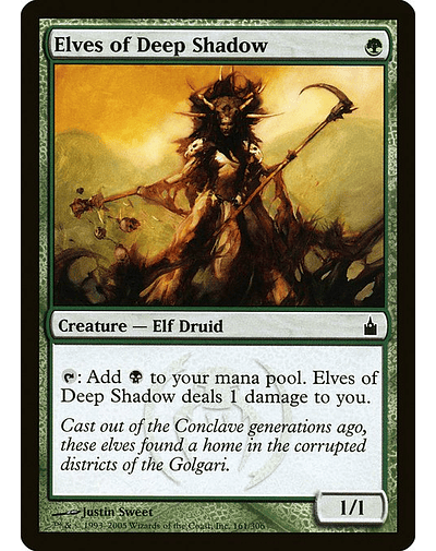 Carta Magic - Elves of Deep Shadow - Idioma: Ingles - Edicion: Ravnica: City of Guilds