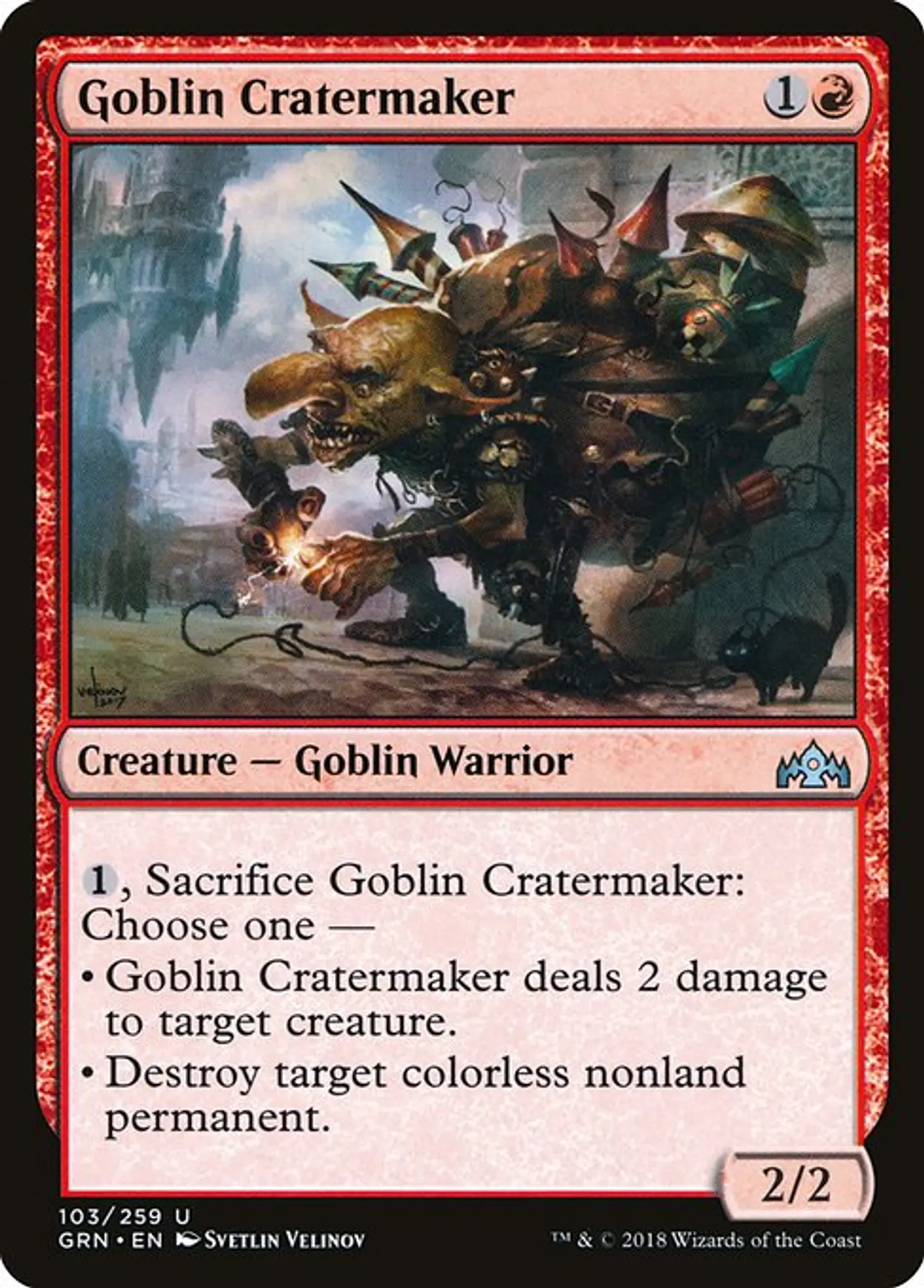 Carta Magic - FOIL Goblin Cratermaker - Idioma: Español - Edicion: Guilds of Ravnica 1
