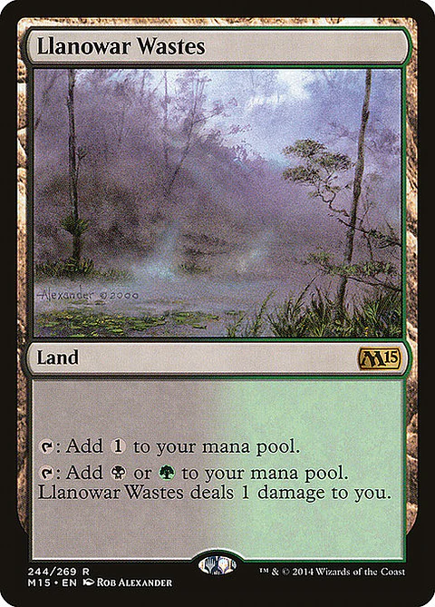 Carta Magic - FOIL Llanowar Wastes - Idioma: Español - Edicion: Magic 2015