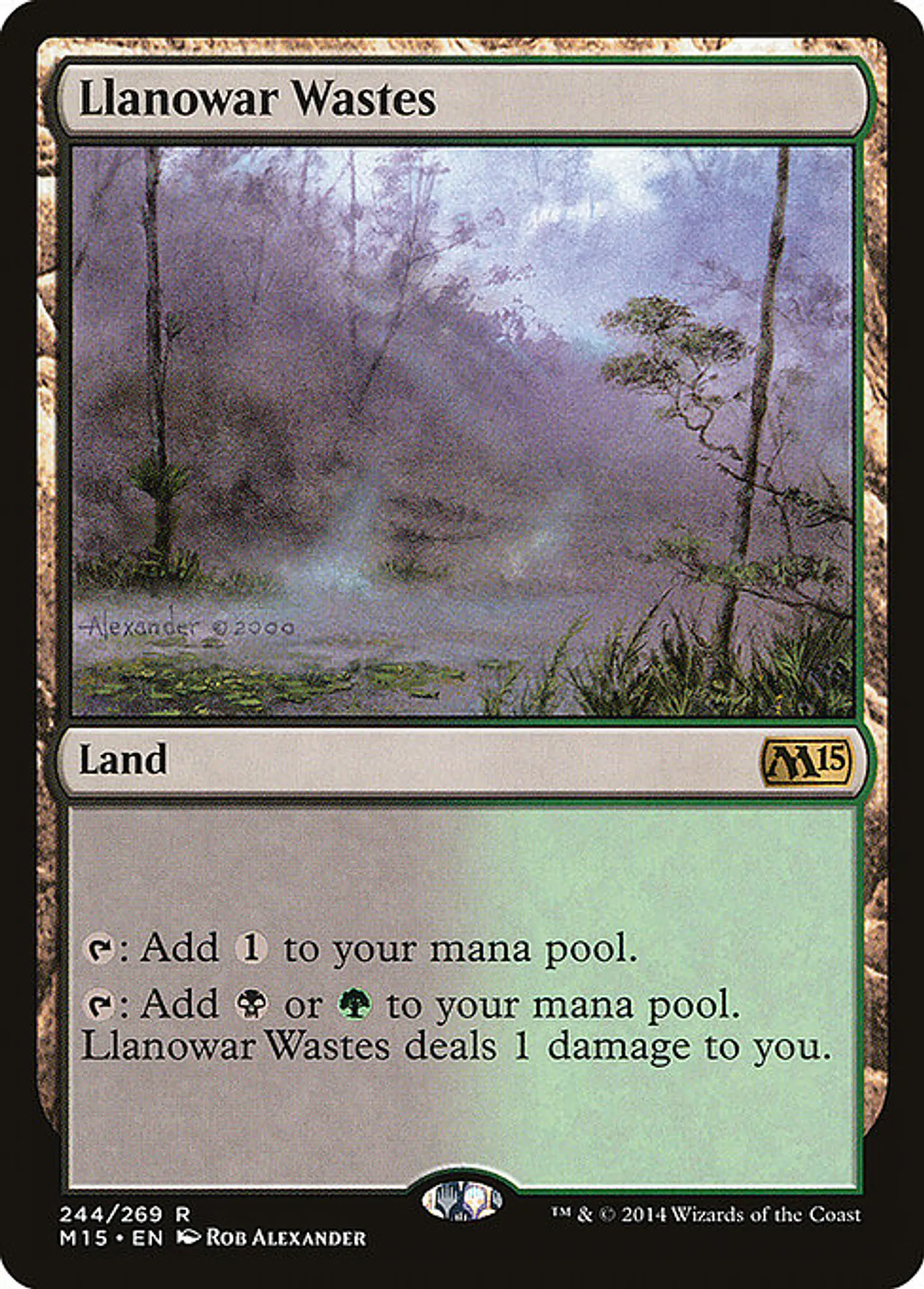 Carta Magic - FOIL Llanowar Wastes - Idioma: Español - Edicion: Magic 2015 1