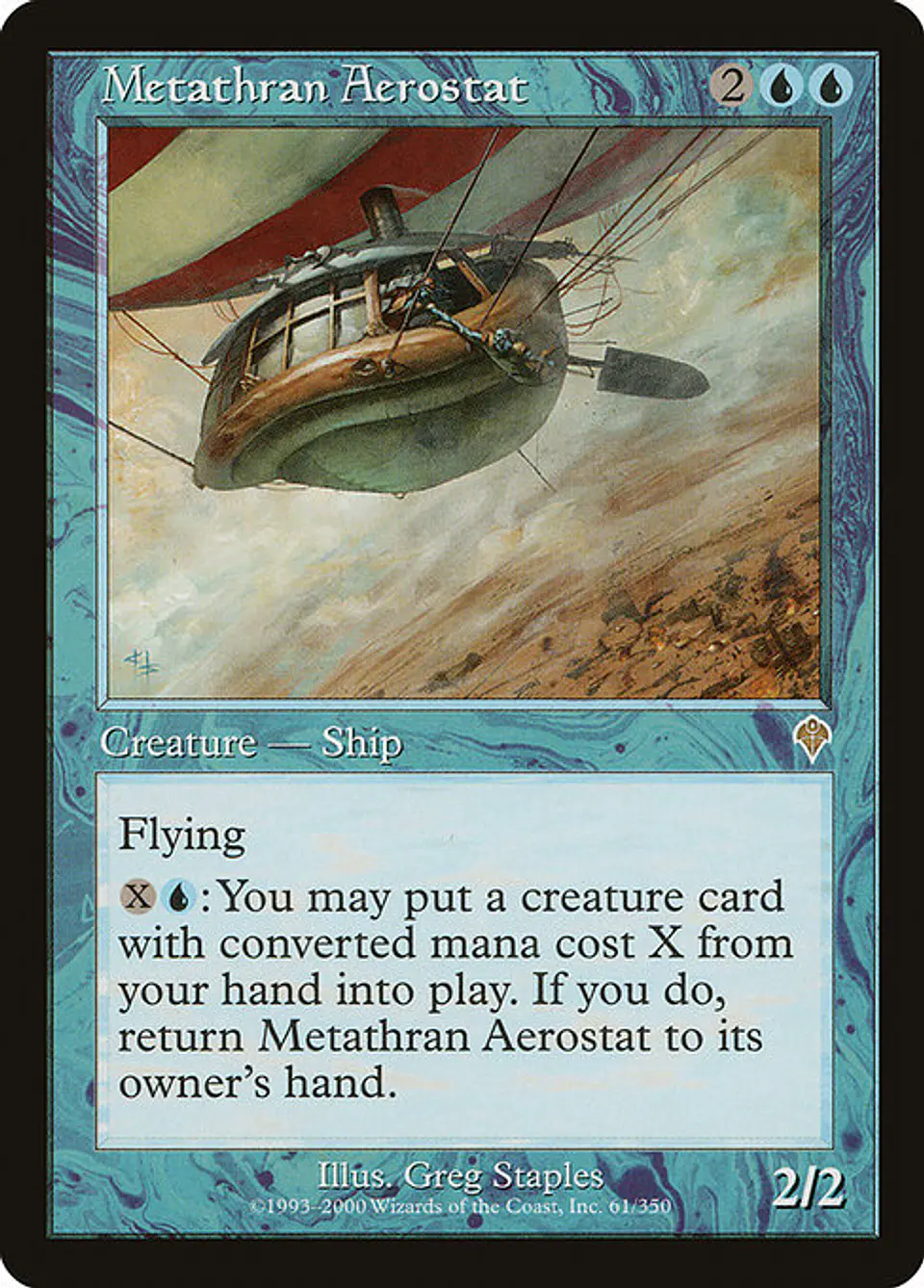 Carta Magic - Metathran Aerostat - Idioma: Ingles - Edicion: Invasion 1