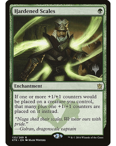 Carta Magic - FOIL Hardened Scales - Idioma: Español - Edicion: Khans of Tarkir Promos