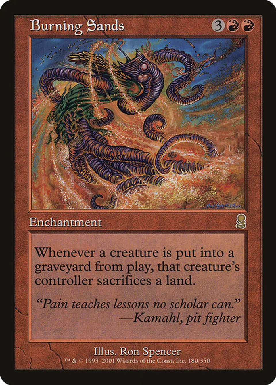 Carta Magic - Burning Sands - Idioma: Ingles - Edicion: Odyssey 1