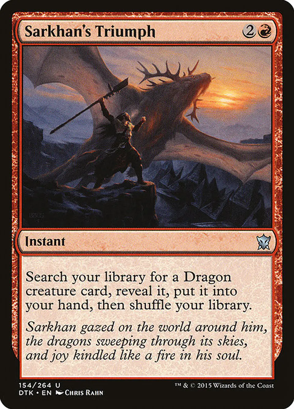 Carta Magic - Sarkhan's Triumph - Idioma: Ingles - Edicion: Dragons of Tarkir 1