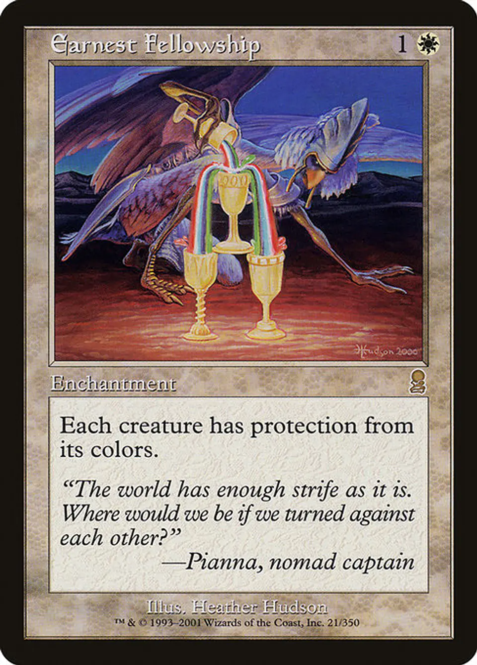 Carta Magic - Earnest Fellowship - Idioma: Ingles - Edicion: Odyssey 1