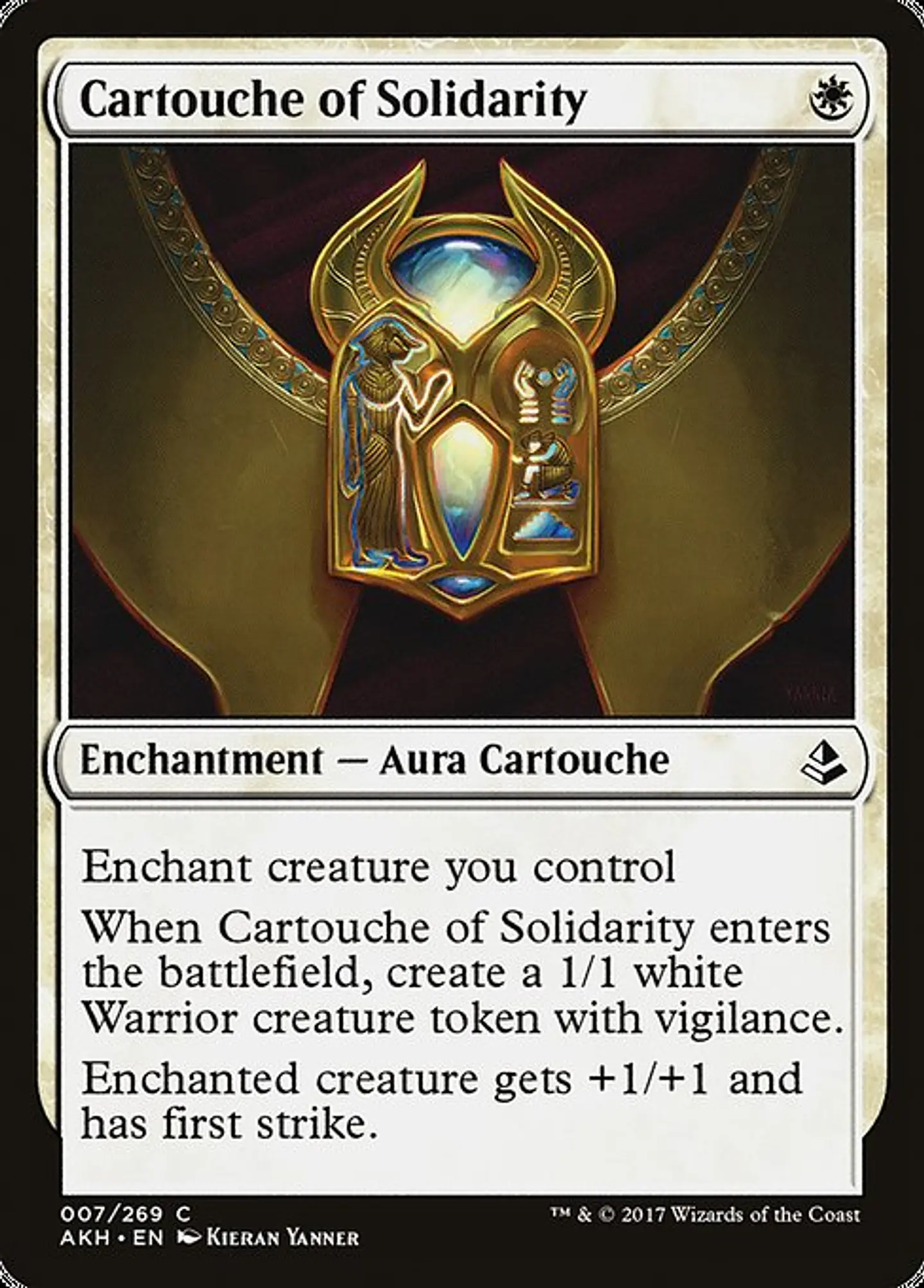 Carta Magic - FOIL Cartouche of Solidarity - Idioma: Español - Edicion: Amonkhet 1