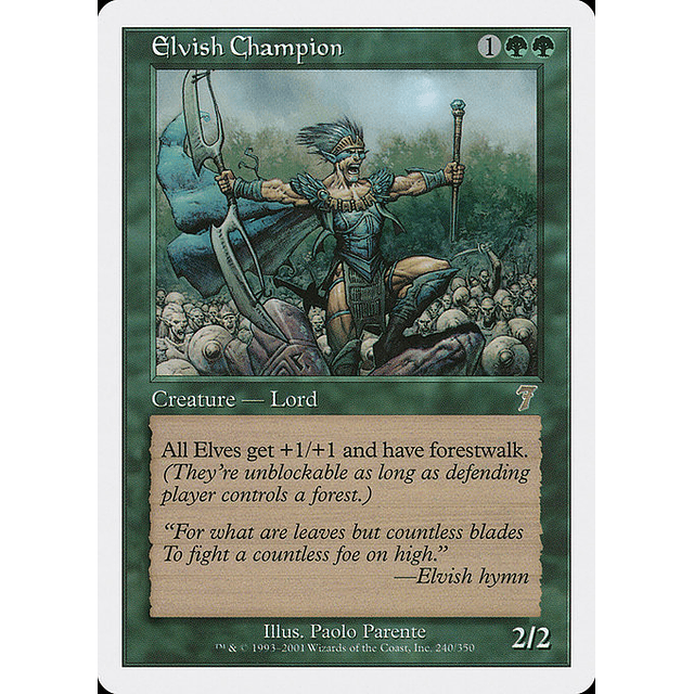 Carta Magic - Elvish Champion - Idioma: Ingles - Edicion: Seventh Edition