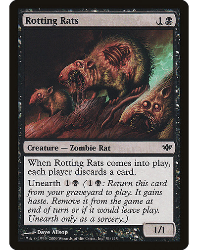 Carta Magic - FOIL Rotting Rats - Idioma: Ingles - Edicion: Conflux