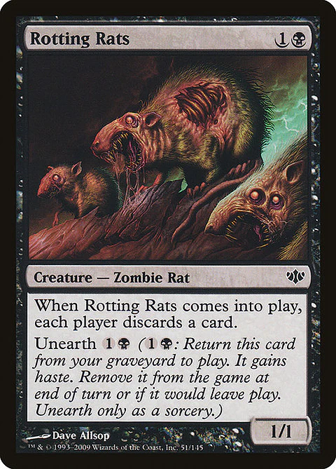 Carta Magic - FOIL Rotting Rats - Idioma: Ingles - Edicion: Conflux