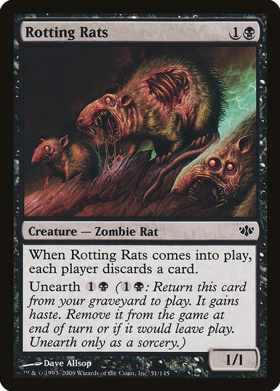 Carta Magic - FOIL Rotting Rats - Idioma: Ingles - Edicion: Conflux 1