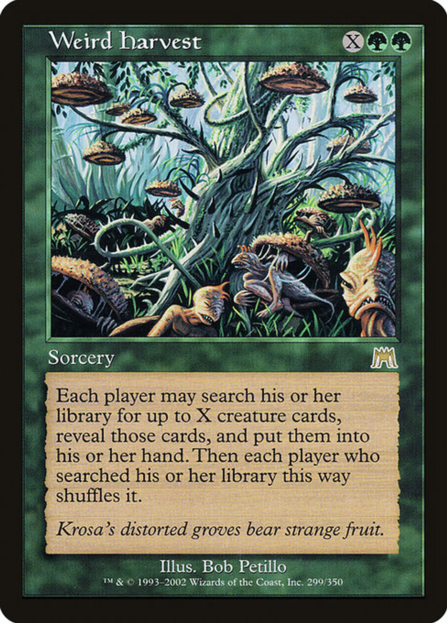 Carta Magic - Weird Harvest - Idioma: Ingles - Edicion: Onslaught 1