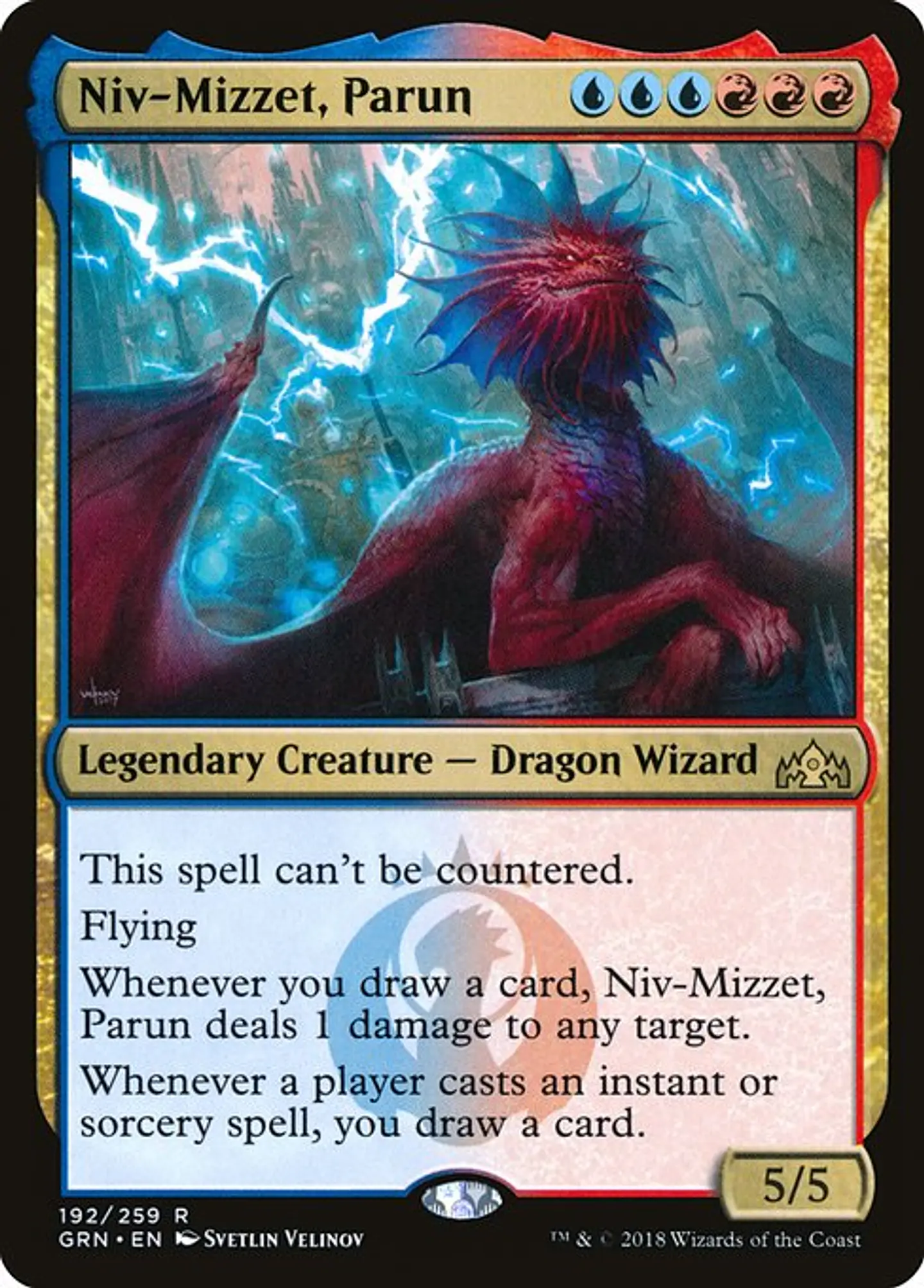 Carta Magic - Niv-Mizzet, Parun - Idioma: Español - Edicion: Guilds of Ravnica 1