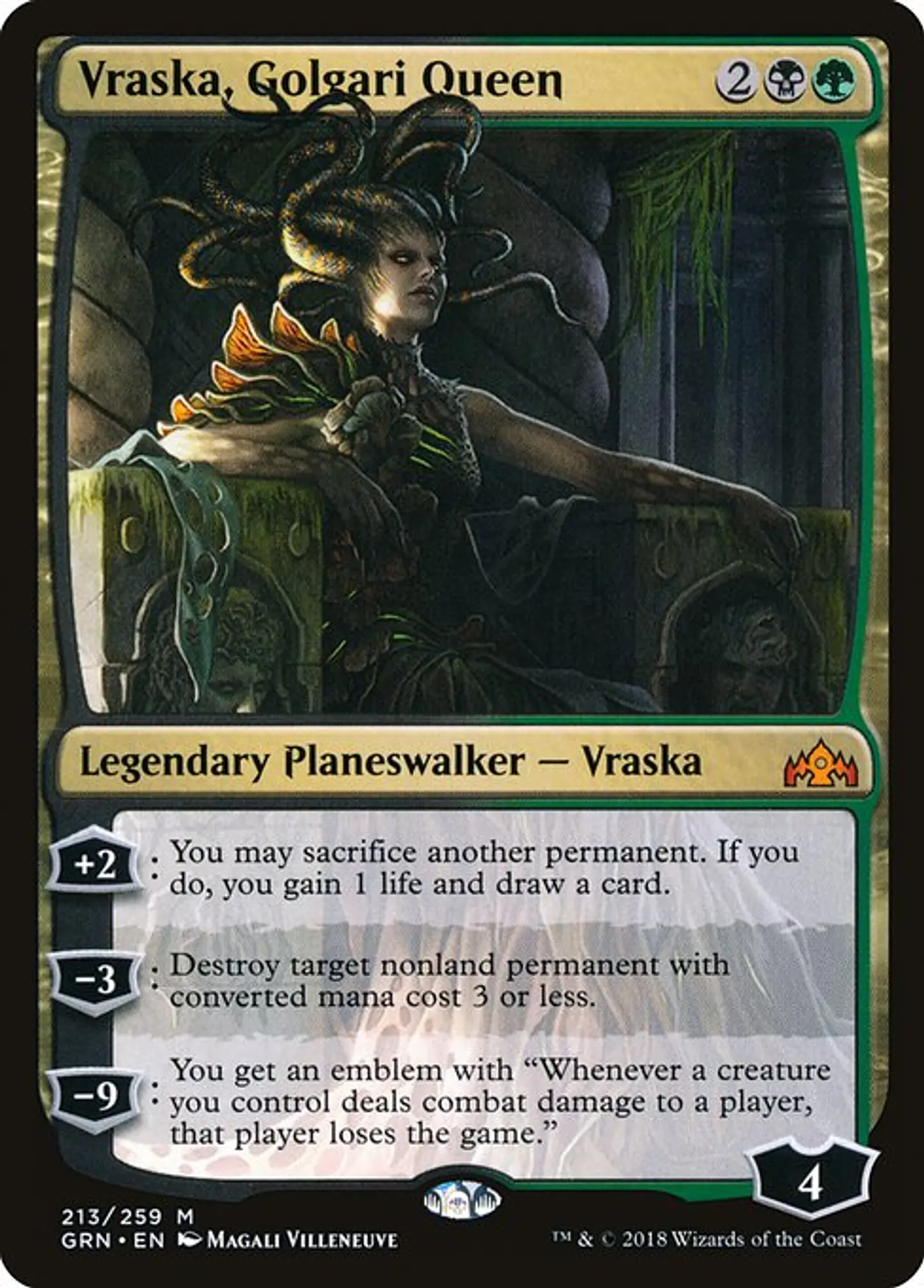 Carta Magic - Vraska, Golgari Queen - Idioma: Español - Edicion: Guilds of Ravnica 1