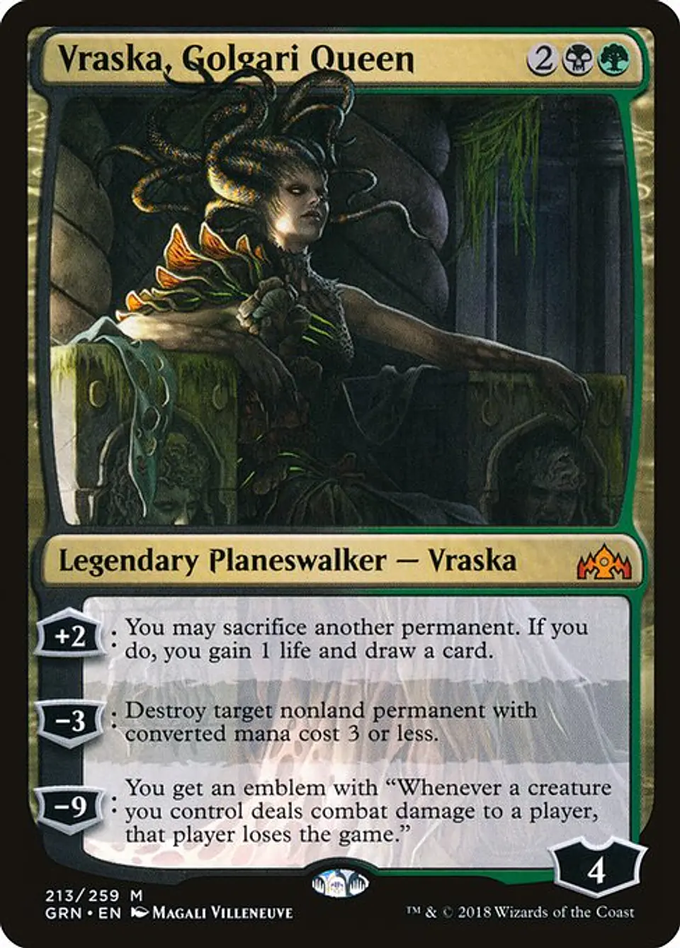 Carta Magic - Vraska, Golgari Queen - Idioma: Español - Edicion: Guilds of Ravnica 1