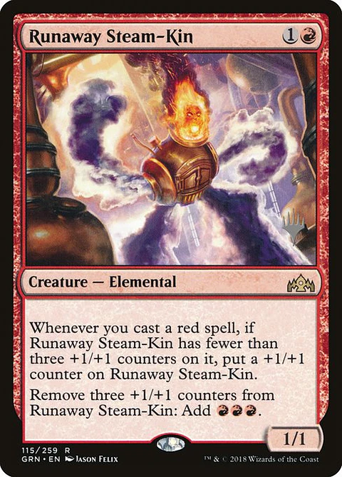 Carta Magic - FOIL Runaway Steam-Kin - Idioma: Español - Edicion: Guilds of Ravnica Promos