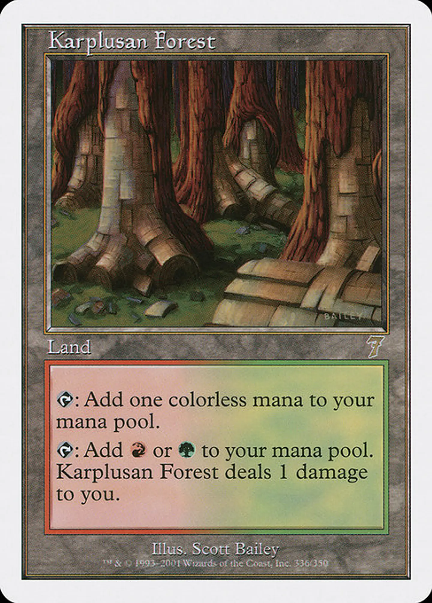Carta Magic - Karplusan Forest - Idioma: Español - Edicion: Seventh Edition 1