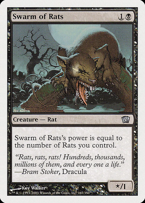 Carta Magic - Swarm of Rats - Idioma: Ingles - Edicion: Eighth Edition