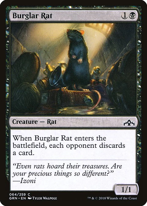 Carta Magic - FOIL Burglar Rat - Idioma: Español - Edicion: Guilds of Ravnica