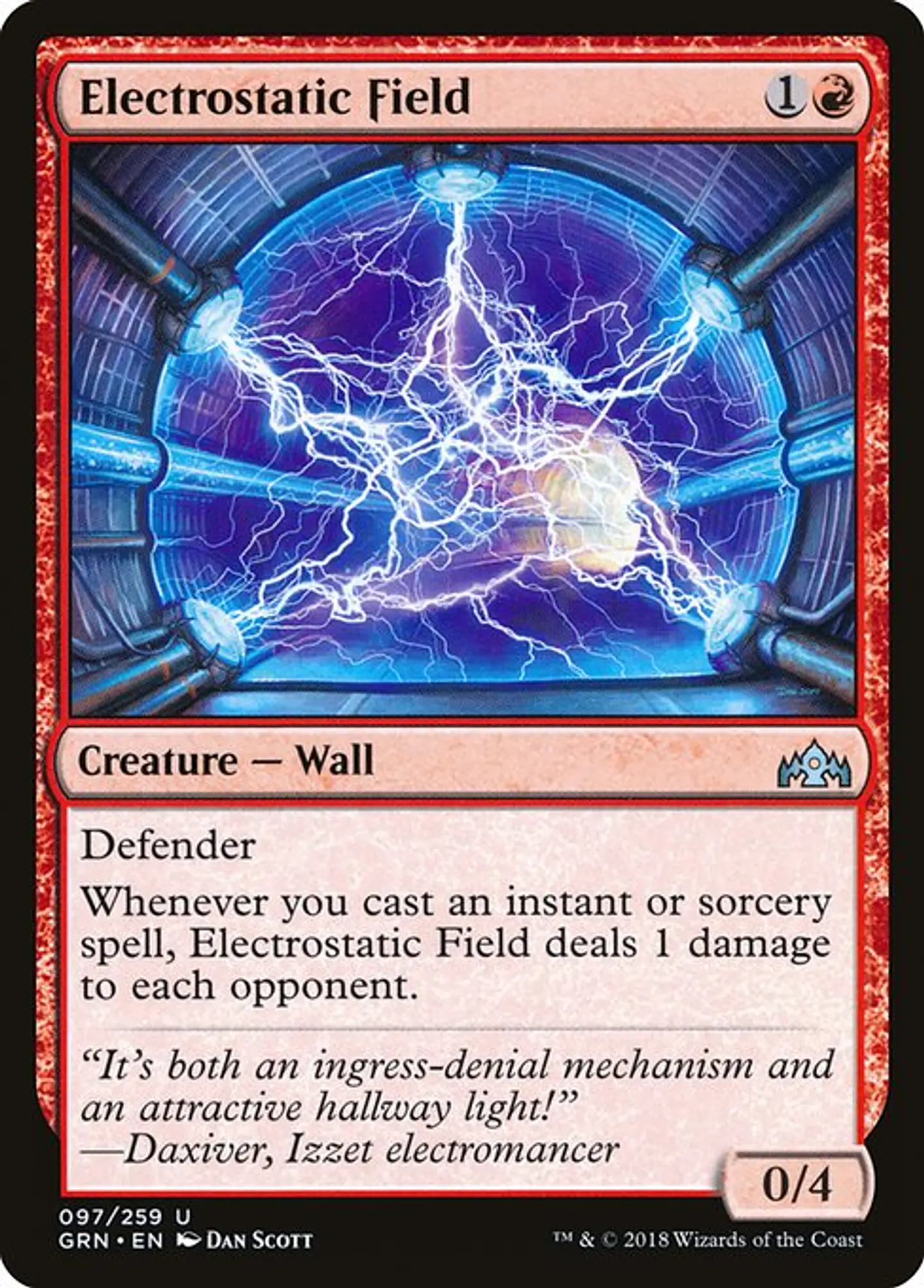 Carta Magic - FOIL Electrostatic Field - Idioma: Español - Edicion: Guilds of Ravnica 1
