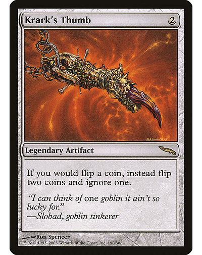 Carta Magic - Krark's Thumb - Idioma: Ingles - Edicion: Mirrodin