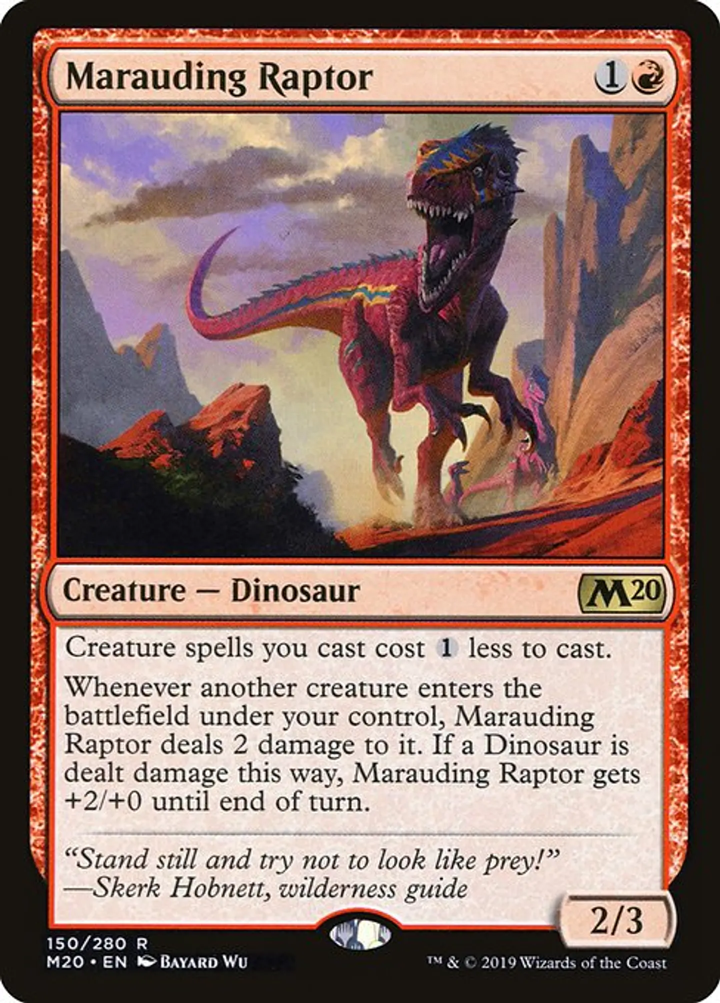 Carta Magic - Marauding Raptor - Idioma: Ingles - Edicion: Core Set 2020 1