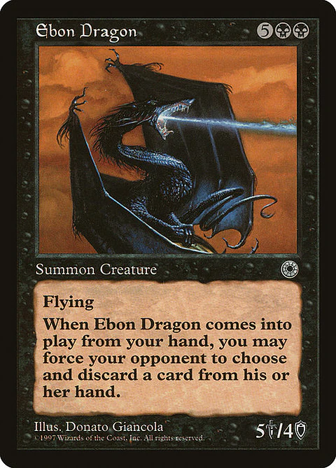 Carta Magic - Ebon Dragon - Idioma: Español - Edicion: Portal