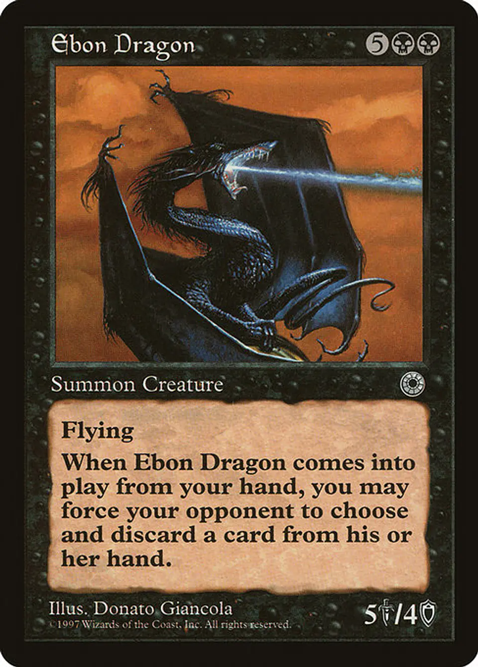 Carta Magic - Ebon Dragon - Idioma: Español - Edicion: Portal 1