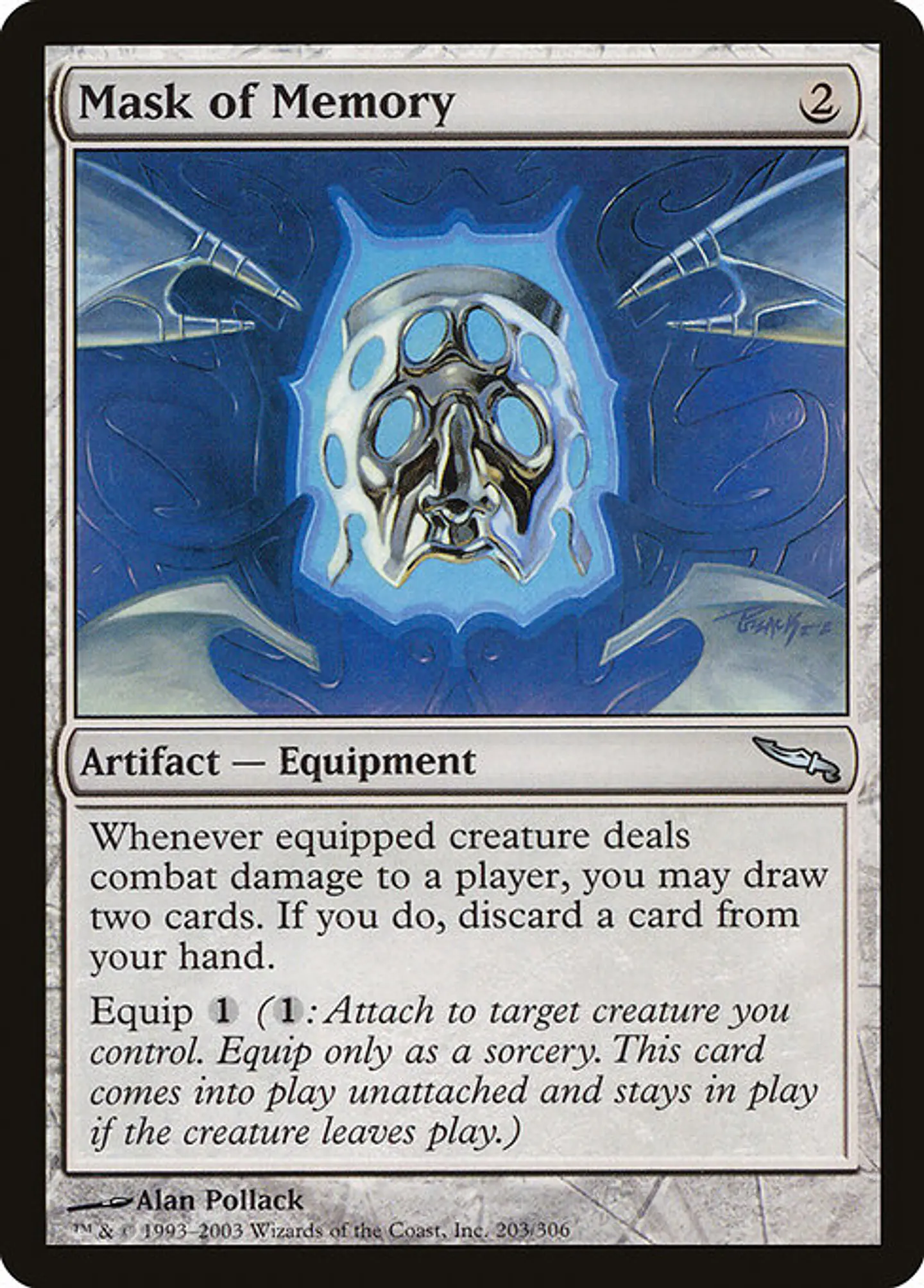 Carta Magic - FOIL Mask of Memory - Idioma: Ingles - Edicion: Mirrodin 1