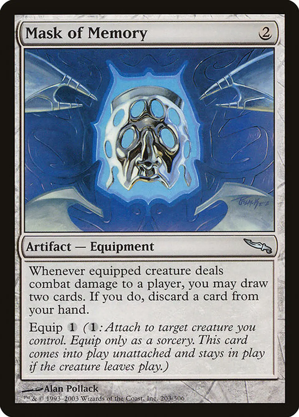 Carta Magic - FOIL Mask of Memory - Idioma: Ingles - Edicion: Mirrodin 1