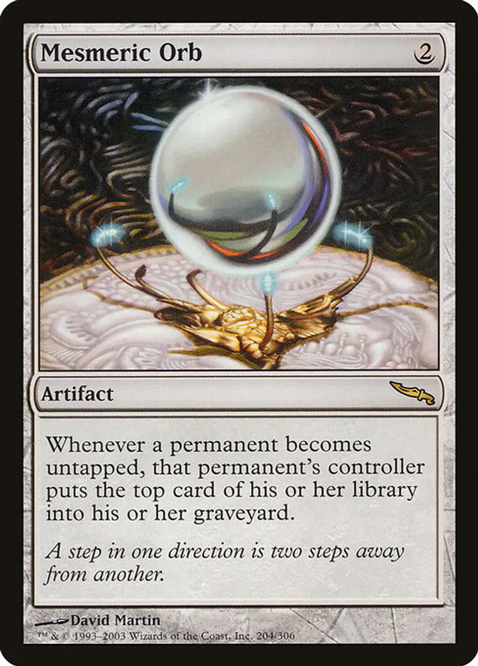 Carta Magic - Mesmeric Orb - Idioma: Español - Edicion: Mirrodin 1