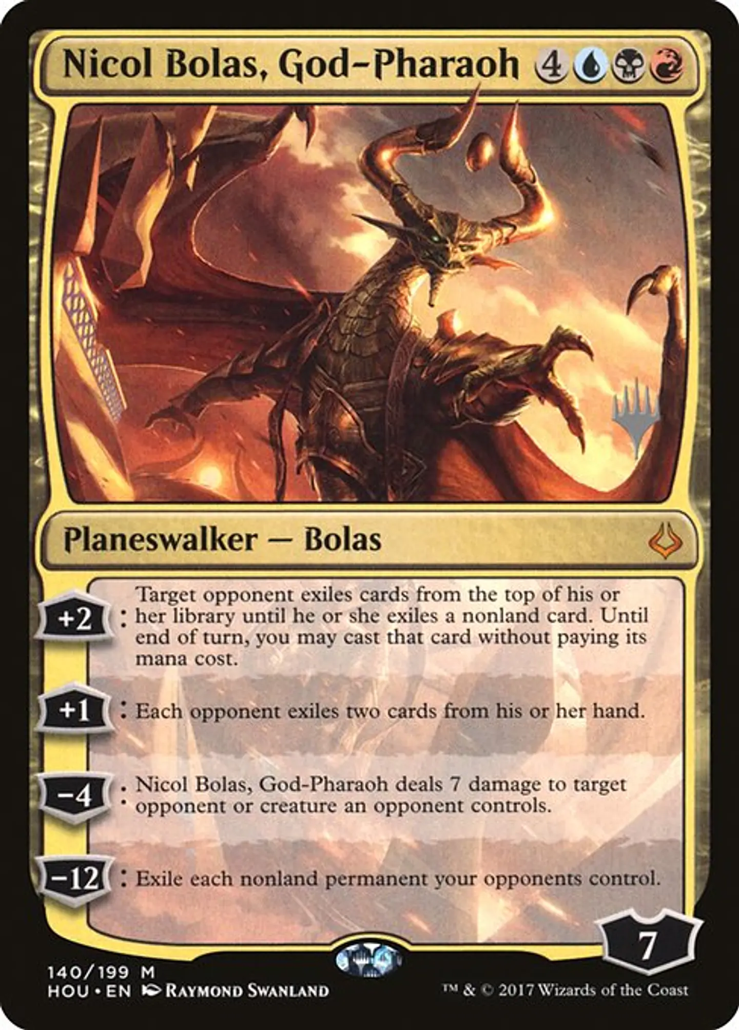 Carta Magic - Nicol Bolas, God-Pharaoh - Idioma: Ingles - Edicion: Hour of Devastation Promos 1