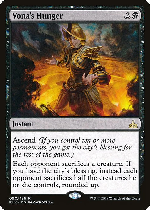 Carta Magic - Vona's Hunger - Idioma: Español - Edicion: Rivals of Ixalan