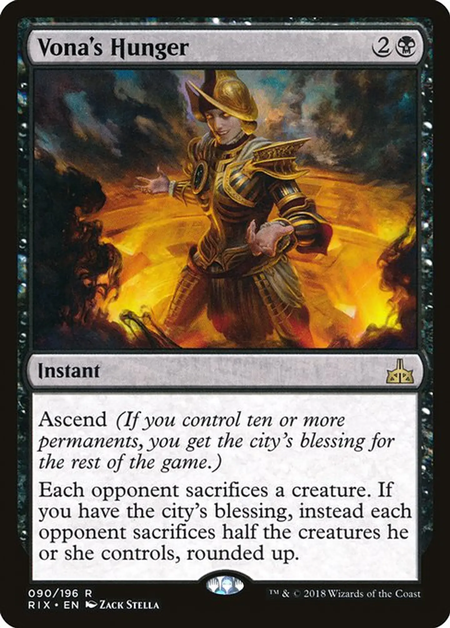 Carta Magic - Vona's Hunger - Idioma: Español - Edicion: Rivals of Ixalan 1