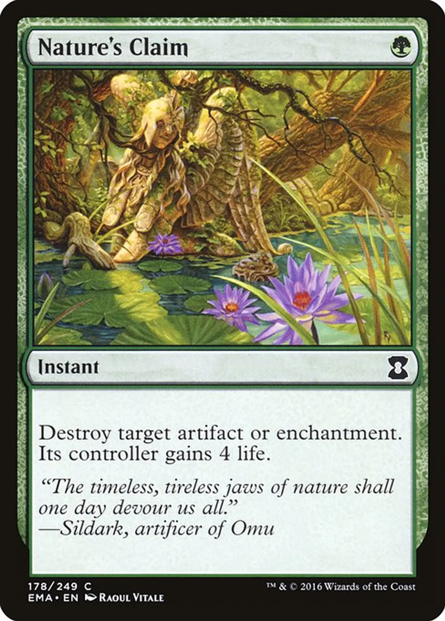 Carta Magic - FOIL Nature's Claim - Idioma: Ingles - Edicion: Eternal Masters 1