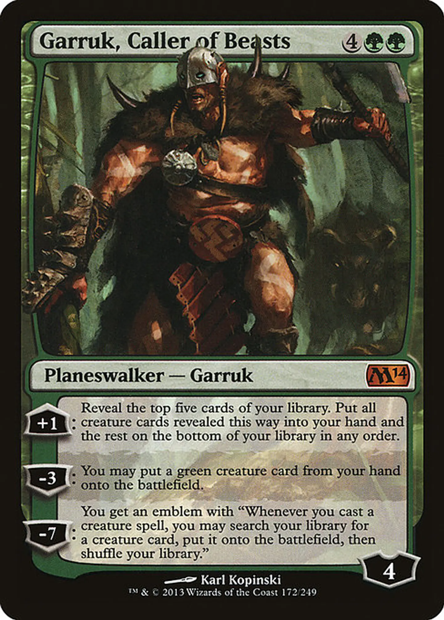 Carta Magic - Garruk, Caller of Beasts - Idioma: Ingles - Edicion: Magic 2014 1