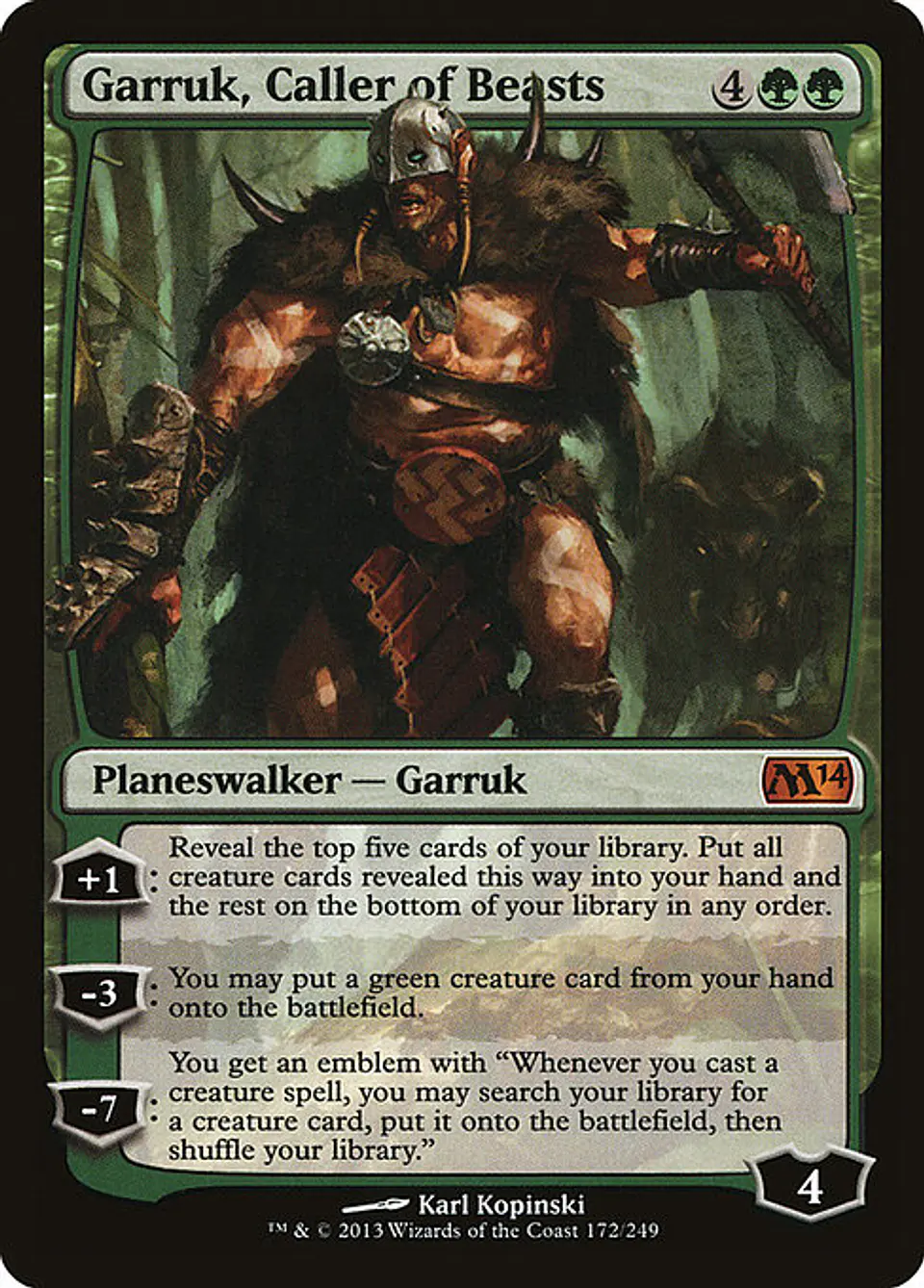 Carta Magic - Garruk, Caller of Beasts - Idioma: Ingles - Edicion: Magic 2014 1
