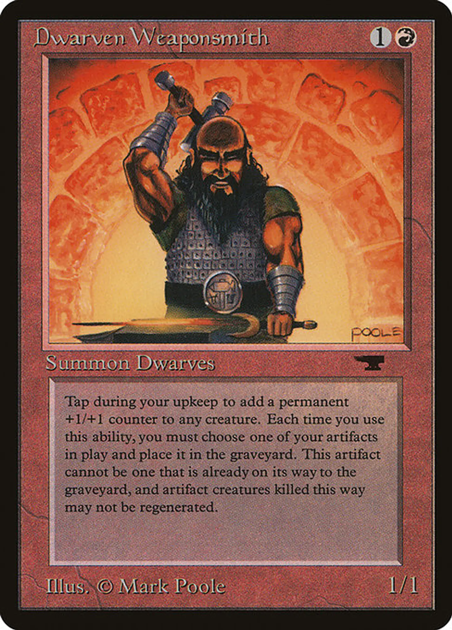 Carta Magic - Dwarven Weaponsmith - Idioma: Ingles - Edicion: Antiquities 1