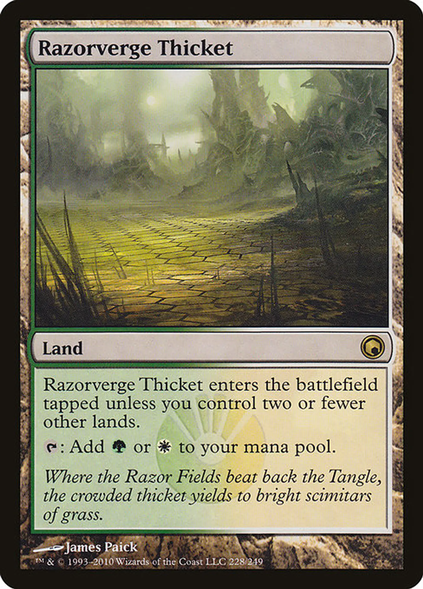 Carta Magic - Razorverge Thicket - Idioma: Ingles - Edicion: Scars of Mirrodin 1